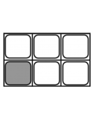 Bacinella contenitore GN 1/6 in melamina - colore nero - capacità Lt 1 - mm 175X160x100h