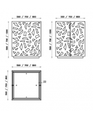 Fioriera quadrata di desing, in acciaio zincato e verniciato - con contenitore interno - cm 70x70x70h