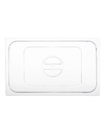 Coperchio GN 1/1 in policarbonato trasparente con maniglia - mm 530X325