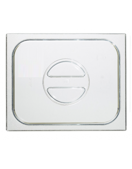 Coperchio GN 1/2 in policarbonato trasparente con maniglia - mm 325X265