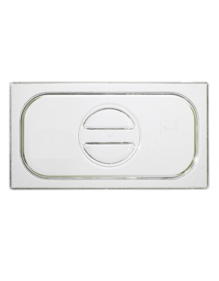 Coperchio GN 1/3 in policarbonato trasparente con maniglia - mm 325X175