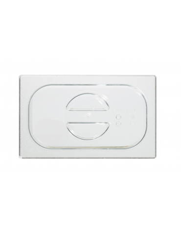 Coperchio GN 1/4 in policarbonato trasparente con maniglia - mm 265X160
