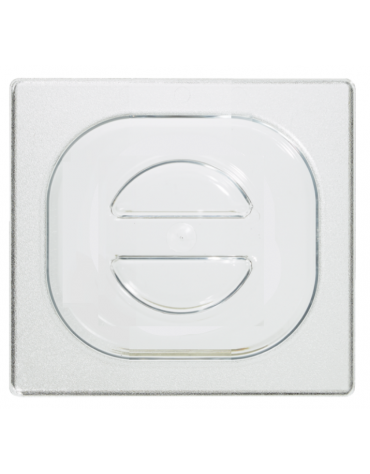 Coperchio GN 1/6 in policarbonato trasparente con maniglia - mm 175X160