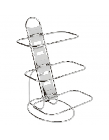 Espositore buffet in acciaio cromato per bacinelle GN 1/3 - mm 31,5x32x48h