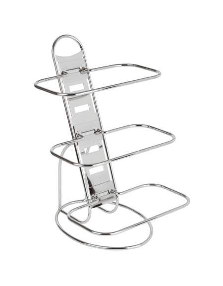 Espositore buffet in acciaio cromato per bacinelle GN 1/3 - mm 31,5x32x48h