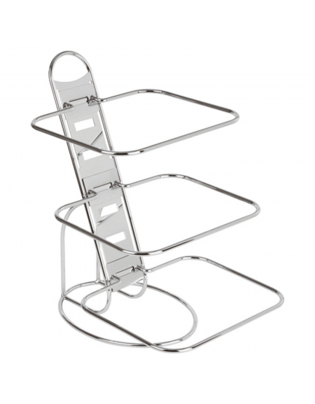 Espositore buffet in acciaio cromato per bacinelle GN 1/2 - mm 31,5x41,5x48h