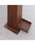 Fontana con struttura rettangolare, in acciaio zincato e verniciato, rubinetto in ottone e caditoia in ghisa - cm 18x12x100h