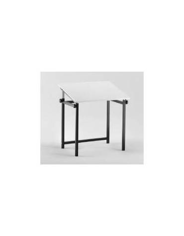 TAVOLO DA DISEGNO SCOLASTICO - PIANO BIANCO ELEVABILE E CON INCLINAZIONE REGOLABILE- CM 60X78X75/105H -Testato CATAS