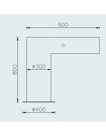 Fontanella doppia in acciaio inox con struttura portante cilindrica. Da tassellare - cm 90x30x80h
