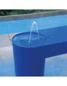 Fontanella doppia in acciaio inox verniciato con struttura portante cilindrica. Da tassellare - cm 90x80h