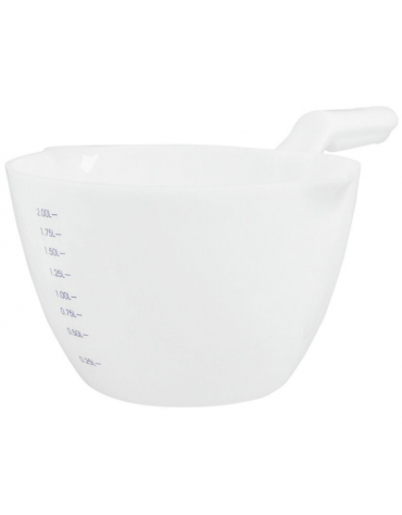 Caraffa graduata in polipropilene - Diametro cm 19- altezza cm 12 - litri 2,2