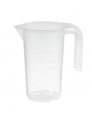 Caraffa graduata in polipropilene - Diametro cm 7 - altezza cm 12 - litri 0,25