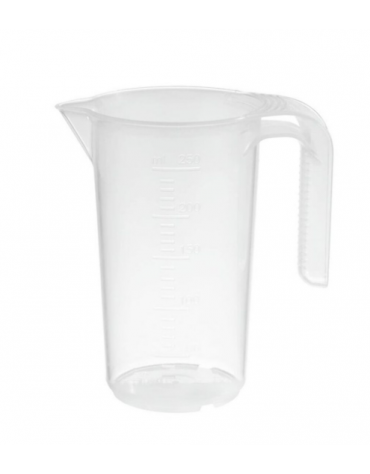 Caraffa graduata in polipropilene - Diametro cm 7 - altezza cm 12 - litri 0,25