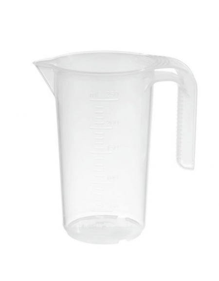 Caraffa graduata in polipropilene - Diametro cm 7 - altezza cm 12 - litri 0,25