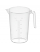 Caraffa graduata in polipropilene - Diametro cm 9 - altezza cm 14 - litri 0,5