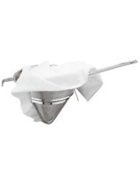 Panno passabrodo per colino conico - tela di cotone ritorto, orlata - dimensioni cm 87x70