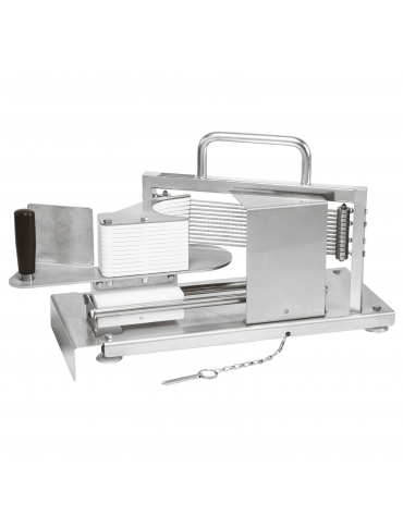 Affetta pomodori e mozzarella in acciaio inox - Kg 7,1 - spessore taglio mm 5,5 - cm 48x20x32h