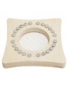 Intaglia verdure per cicoria - struttura in multistrato di betulla, ribattini in alluminio, filo inox - cm 10x10