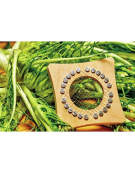 Intaglia verdure per cicoria - struttura in multistrato di betulla, ribattini in alluminio, filo inox - cm 10x10