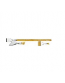 Scalpello ghiaccio 1 lato smussato in acciaio inox con manicatura in legno - gr 820 - lunghezza cm 74,5