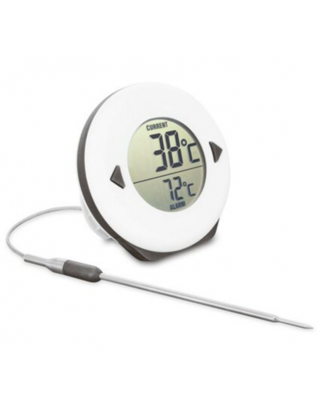 Termometro digitale per forno in ABS - sonda e cavo in acciaio inox - scala 1°C - range -50+300°C - Diametro cm 8 - Altezza cm 2