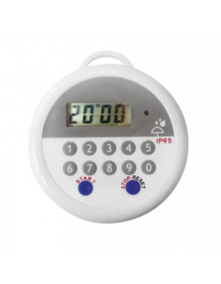 Timer digitale a tenuta stagna in ABS, con suono e allarme lampeggiante - Diametro cm Ø 5 cm - Altezza cm 17