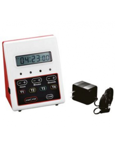 Timer digitale gigante in ABS con spina elettrica e batteria - 4 programmi possibili - dim. cm 13,5x9,5x16h