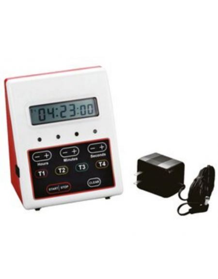 Timer digitale gigante in ABS con spina elettrica e batteria - 4 programmi possibili - dim. cm 13,5x9,5x16h