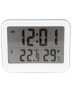 Termometro con orologio in ABS - range temperatura -20+50°C - formato orologio 12/24 ore - cm 13x10x2,5h