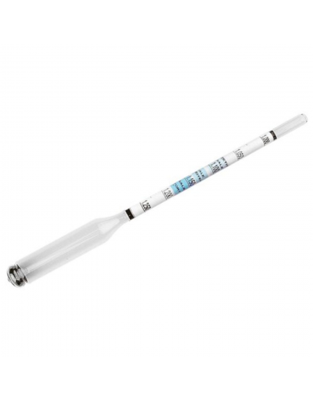 Densimetro per salamoia e sale in vetro con doppia scala di lettura densità g/ml e gradi Baumé - lunghezza cm 19,5