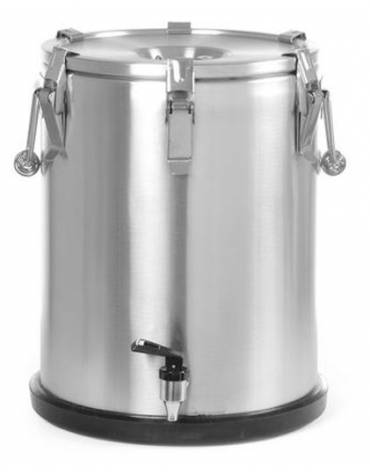 CONTENITORE PORTATILE ISOTERMICO INOX CON RUBINETTO PER ALIMENTI E BEVANDE CALDE E FREDDE - CAPACITA' LITRI 25