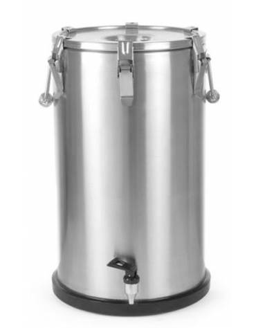 CONTENITORE PORTATILE ISOTERMICO INOX CON RUBINETTO PER ALIMENTI E BEVANDE CALDE E FREDDE - CAPACITA' LITRI 35