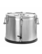 CONTENITORE PORTATILE ISOTERMICO INOX CON RUBINETTO PER ALIMENTI E BEVANDE CALDE E FREDDE - CAPACITA' LITRI 50