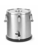 CONTENITORE PORTATILE ISOTERMICO INOX CON RUBINETTO PER ALIMENTI E BEVANDE CALDE E FREDDE - CAPACITA' LITRI 20