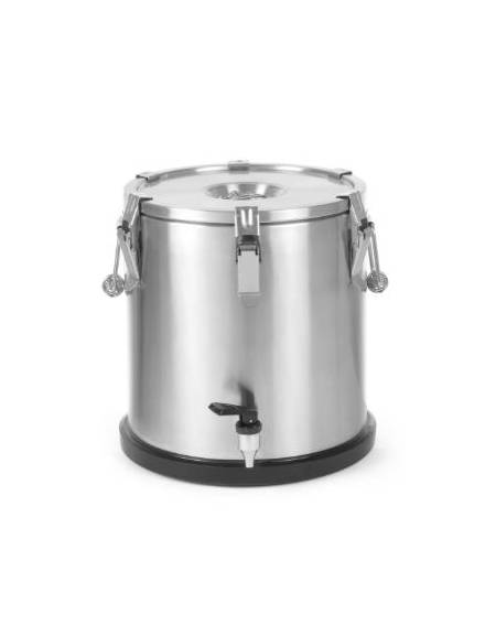 CONTENITORE PORTATILE ISOTERMICO INOX CON RUBINETTO PER ALIMENTI E BEVANDE CALDE E FREDDE - CAPACITA' LITRI 20