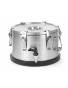 CONTENITORE PORTATILE ISOTERMICO INOX CON RUBINETTO PER ALIMENTI E BEVANDE CALDE E FREDDE - CAPACITA' LITRI 10