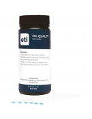 Flacone con 100 strisce reattive per oli di frittura e tabella colori di facile lettura