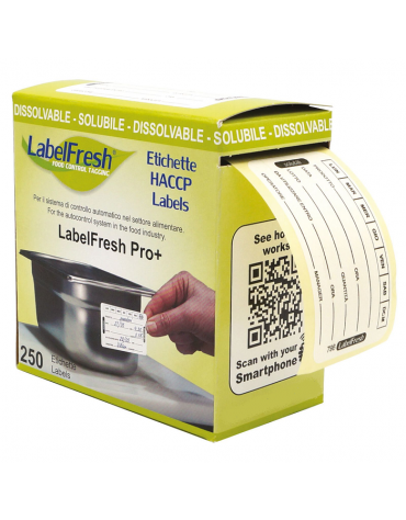 Etichette disolvibili, adatte a qualsiasi tipo di superficie - confezione da 250 etichette