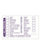 Etichette adesive con i 14 allergeni prestampati - confezione da 500 etichette