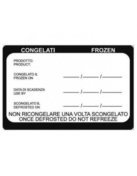 Etichette adesive per alimenti surgelati - confezione da 500 etichette - cm 7x4,5
