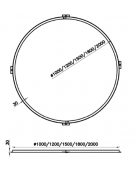 Telaio per griglia salvapiante interamente in acciaio di forma rotonda - cm Ø200