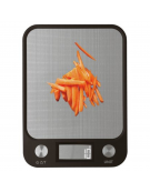 Bilancia digitale da cucina in ABS con superficie in acciaio inox - Portata Kg 5 - scala gr 1 - cm 22,5x16,5x2h