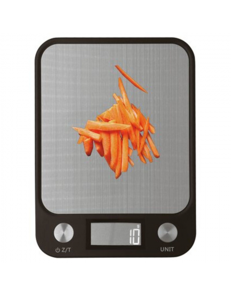 Bilancia digitale da cucina in ABS con superficie in acciaio inox - Portata Kg 5 - scala gr 1 - cm 22,5x16,5x2h