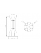 Salvapiante verticale in acciaio zincato e verniciato - cm Ø67x30x139,5h - griglia esclusa