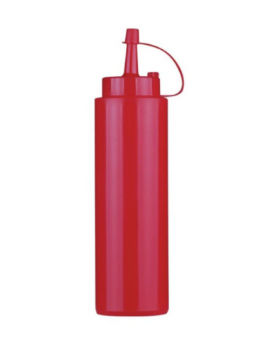 Flacone dosatore in polietilene, colore rosso - capacità ml 240
