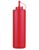 Flacone dosatore in polietilene, colore rosso - capacità ml 720