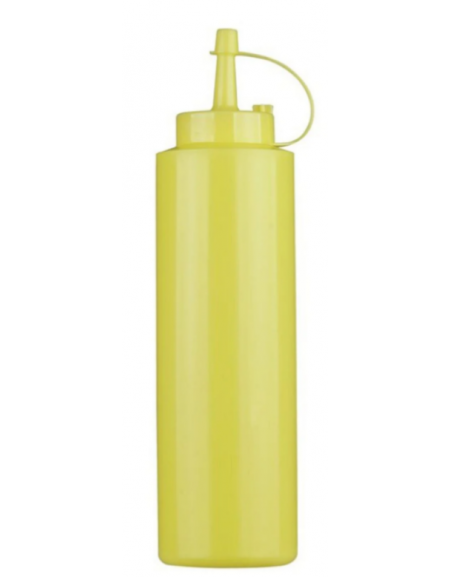 Flacone dosatore in polietilene, colore giallo - capacità ml 720