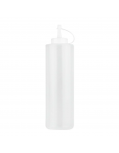 Flacone dosatore in polietilene trasparente - capacità ml 200 - diametro cm Ø 5 - altezza cm 18