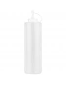 Flacone dosatore in polietilene trasparente - capacità ml 350 - diametro cm Ø 5,5 - altezza cm 19