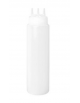 Flacone dosatore triplo ugello in polietilene, colore bianco - capacità ml 235